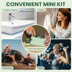 Travel Shampoo Conditioner and Body Wash Gift Set Trio, Travel Size Hair Care & Body Care for Trip, Outdoor, Camping, Hotel & Gyms, Anti-Dandruff, Nourish, Gentle For Baby, 3.38 Oz Travel Size Bottles