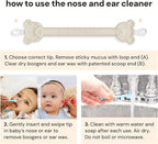 oogiebear BearPair Silicone Bulb Baby Nasal Aspirator and Ear & Nose Syringe, Safely Sucks Snot and Removes Mucus, Cleanable and Reusable, Grey