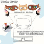 Baby Bouncer Toy Bar Compatible with Baby Bjorn Bouncer Toy Bar for Baby Bouncer, Durable Wooden Bouncer Attachment, Rotatable Infant Sensory Toy