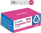 CorDx Early Detection Pregnancy Test Kit, Urine Tests for Easy at Home hCG Level Testing, Tester for Pregnant Women, Clear, Fast and Reliable Result with Over 99% Accuracy, 21 Pack Cassettes