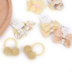 Boutique Baby Hair Accessories - 20 Pcs Hair Ties with Bows, 1.2 Inch Elastics Ponytail Holders, Pigtails Rubber Bands for Little Girls (Set-B)