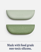 Lalo The Bib - Waterproof, Non-Toxic Silicone Baby Bib with Adjustable Neck Band & Silicone Food Pouch Catcher, Set of 2