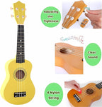21 Inch Wooden Kids Toddler Child Children Acoustic Guitar Musical Instruments Ideal for 3-9 Year Old Boys Girls Gifts (Yellow)
