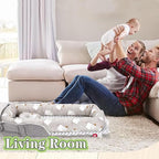 Baby Lounger for Newborn Portable Bag,Baby Lounger Play Mat for Awake-Time,Newborn Babies Essentials Gifts 0-24 Months Home Travel(Elephant Grey)