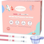 Pregnancy Test Strips with Urine Cups, hCG Detection Home Pregnancy Tests, Sensitive & Over 99% Accurate, 50 Count Individually Wrapped, Rapid hCG Test Strips, 5mm Wider 25mIU/mL