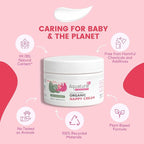 Organic Nappy Cream - Newborn Diaper Care - Gentle Care Diaper-Cream, Natural Moisturizer Zinc Oxide Ointment for Kids Sensitive Skin - Baby Rash (8.45fl oz)