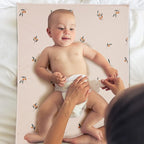 Vegan Leather Baby Changing Mat - Wipeable Portable Changing Pad, Foldable Travel Changing Mat for Baby, Newborns Toddlers Shower Gifts (Branch,20"*28")