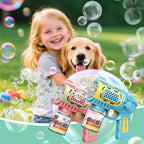 EagleStone Bubble Gun Toys for 3+ Year Old Kids Boys Girls, 2 Pack Automatic Bubble Machine with Bubble Solution, Summer Outdoor Kids Toys for Ages 3-4,4-6,5-7, Birthday Gifts for 3 4 5 6 7 8 Year Old