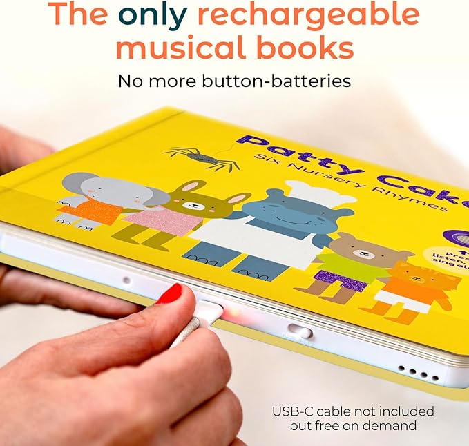 Cali's Books Patty Cake Nursery Rhymes. Interactive Books for 1 Year Old. Sound Book for Toddlers 1-3. Perfect 1 Year Old Girl Gifts - Musical Book for Toddlers - 6 Favorite Songs