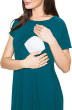 Smallshow Women's Maternity Nursing Dresses Split Long Dress for Breastfeeding