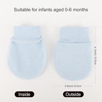 BQUBO 6 Pairs Newborn Baby Boys Girls Mittens 0-6 Months Unisex-Baby Infant Mittens Elastic No Scratch Wrist Gloves