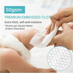 Korea's #1 Light Baby Wipes - Hypoallergenic, Water-Based, Unscented, Alcohol & Paraben-Free – 50 GSM for sensitive skin Flip-Top Plant Based Baby Wipes (80 Count 1 Pack)