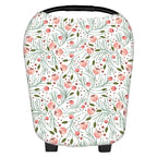 Stretchy Baby Car Seat Covers for Newborns, Infant Car Canopy Extra Soft and Stretchy Nursing Covers for Moms (Flowers)