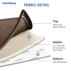 Baby Play Mat for Floor,1.3" Thick Elasti-Foam 74×50 Playpen Mat for Toddlers Infant kids,Water-Repellent Soft Coral Velvet for Tummy Time, Non-Slip Backing for Crawling,Tatami Style(Dark Brown)