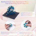 Desk-Fidget-Toys for Ferris-Wheels-Spinner: 4mins Kinetic-Metal-Spinner, Cool-Gadgets-Stuff for Kid Children Teen Adult EDC-Toy, ADHD Tools Stress Relief for Office Home School Men Woman Christmas