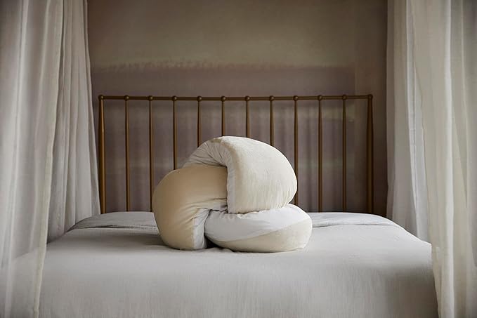 YANA 360° Body Pillow | Luxury U Shaped Pregnancy Pillow - Organic Bamboo Cotton - Shredded Cooling Gel Fill - Ergonomic Design - Double Sided - Washable