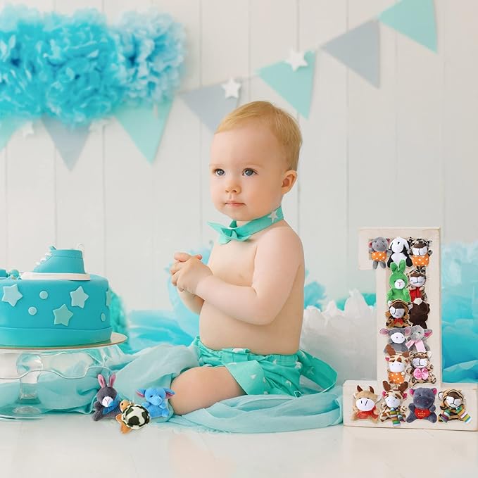 Zhanmai 100 Pcs Mini Plush Stuffed Animal Bulk Small Animal Toys Keychain Party Favors Easter Egg Stuff for Kids Birthday Valentine Carnival Classroom Prizes Gift Goodie Bag Filler(Ocean Style)