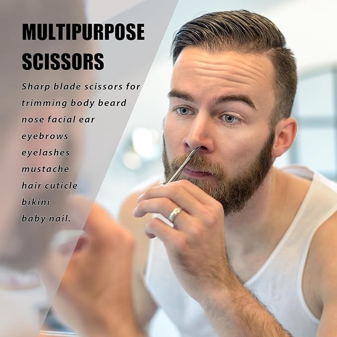 LePinko Nose Hair Trimmer For Men, Nasal Hair Tweezers For Women, Small Scissors For Hair Grooming