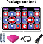 Dance Mat for Adults and Kids - Wireless Dance Pad Game for TV, Fun Kids Dancing Exercise Game,Plug and Play,Birthday Ideas for Girls and Boys,Red