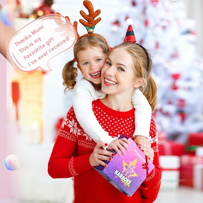 YLL Mini Karaoke Machine for Kids Adults, Portable Bluetooth Speaker with 2 Wireless Microphones, Birthday Gifts Toys for Girls Boys Ages 3, 4, 5, 6, 7, 8, 9,10,11,12+ Years Old Toddler (Royal-Blue)