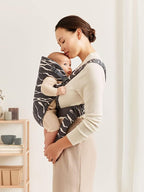 BabyBjörn Baby Carrier Mini, Anthracite/Landscape Print, Cotton | Newborn Carrier (7-25 lbs), Ergonomic, Easy-to-Use