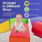 PayLessHere Climbing Toys for Toddlers 5 Piece Corner Foam Climbing Blocks Set with Soft Foam and Strong Structure for Babies 1-3 Crawling and Sliding Activity Play Indoor (CM, 5 Piece)