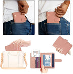 Melsbrinna Rfid Passport Holder for Travel women/Men, Cute Passport Wallet Rfid Blocking Card Slots, Rfid Passport Cover/CaseTravel Wallet, Passport Book Holder (2, Black pink)