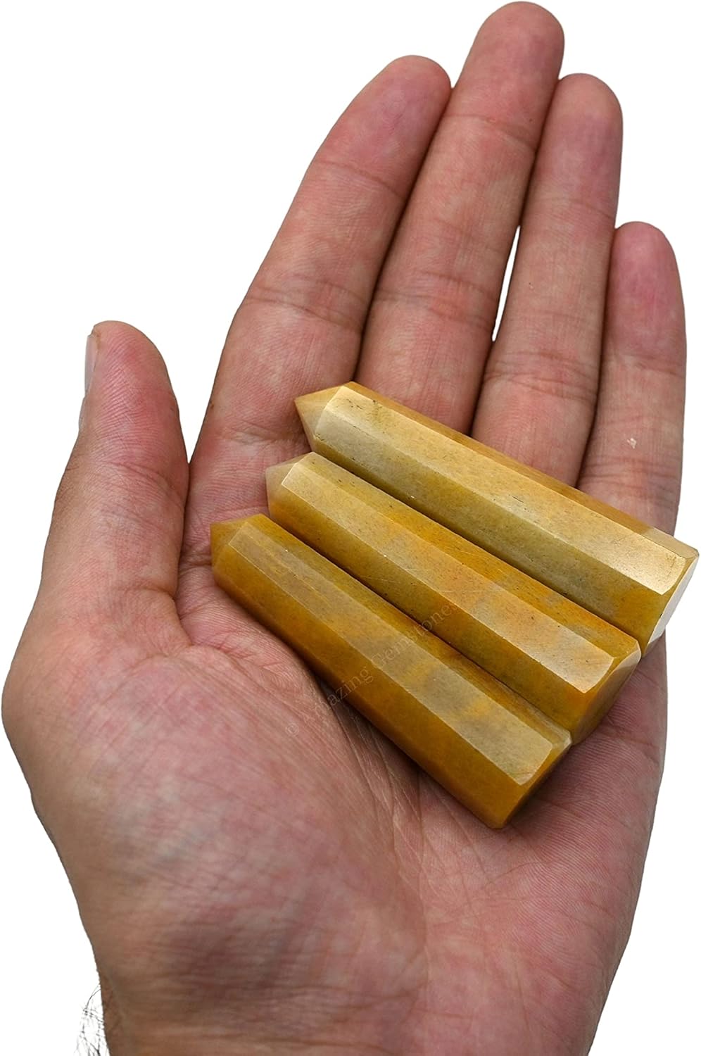 Amazing Gemstone Yellow Jasper Crystal Towers - Natural Healing Crystal Point Obelisk for Reiki Healing and Crystal Grid (2 to 3 Inch)