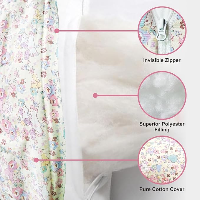 Nursing Pillow, Ergonomic Support Breastfeeding Pillow for Easier Breast Feeding and Bottle Feeding, Baby Feeding Pillow with Machine Washable Cotton Cover (Pony)