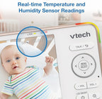 VTech V-Care VC2105 1080p FHD Over-The Crib Mount Smart Baby Monitor 5” 720p LCD Screen,Table Stand,Remote Access,Versatile Placement,Intelligence Detection, Sleep Analysis,18hrs Recording,with WiFi