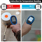 BTMETER BT-1800 Non Contact Pyrometer High Temperature Infrared Thermometer Gun -58°F ~3272°F (-50~1800℃) DS 50:1 for Metal Melting Furnace Forge Kiln Tempe Tester (Not Accurate for Human Temp)