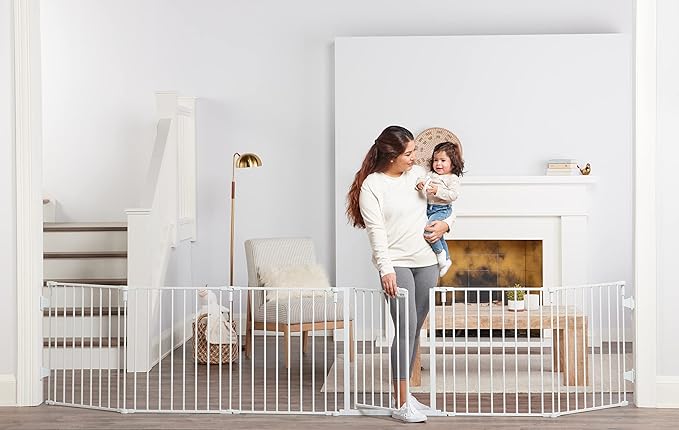 Regalo 144-Inch Super Wide Adjustable Baby Gate and Play Yard, Award Winning Brand, 2-in-1, Bonus Kit, Includes 4 Pack of Wall Mounts