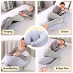 Chilling Home Nursing Pillow for Breastfeeding, Baby Nursing Pillow for Newborn, Nursing Essentials for Bottle and Breastfeeding, Breast Feeding Pillows Support for Mom and Baby with Removable Cover