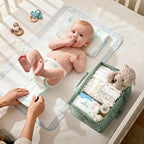 Baby Diaper Caddy - Nursery Storage Bin and Car Organizer for Diapers and Baby Wipes, Multi-Functional Organizer Baby Essentials, Baby Shower Gifts Basket