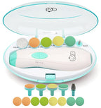 Baby Nail Trimmer 21 in 1, Usage Labeled Case & 13 Extra Replacement Tools, Royal Angels Baby Electric Nail File, Baby Nail Care, Nail Clipper Newborn Toddler Toes & Fingernails Nail Kit (Green)