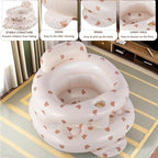 Baby Inflatable Seat with Guardrails for 3-36 Months, Built-in Air Pump, Summer Toddler Chair for Sitting Up, Floor Seater with Back Support