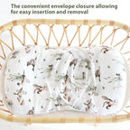 LifeTree Muslin Baby Lounger Cover, Newborn Slipcover Lounger Cover for Boys Girls Infant, Soft 70% Viscose from Bamboo and 30% Cotton, 1 Pack Cover Only, MallardDuck Pattern