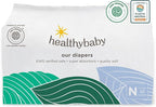Our Diapers | EWG Verified Safe & Plant-Based Diapers | Leak Protection | Soft Organic Cotton Shell | Chlorine-Free Diaper for Sensitive Skin | Size Newborn (<10 lbs) 32 Count