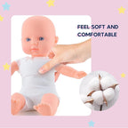 Toy Choi's Twin Baby Dolls - 12 inch Two Soft Body Black and White Doll with Accessoires, Dolls Play Set for 2 3 4 5 Year Old Boys and Girls Gift | Pink Outfit Doll Set