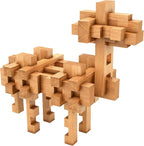 Toy Camel STEM Wooden Building Blocks -Chinese Mortise and Tenon Assembled into Various Shapes,Educational Toy Gifts for Kid and Classroom,Montessori STEM Toys for Ages 5+ and Teens-37 Pcs