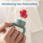 2 Pack Silicone Baby Fruit Feeder with Mini Freezer Tray, Breastmilk Popsicle Molds for Baby Teething Relief, Fresh Food Feeder for Safe Infant Self Feeding, Extra Food Pouches