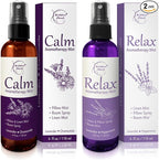 Lavender Spray Aromatherapy Mist Set of 2 – Natural Linen & Pillow Spray for Bedding, Essential Oil Room Mist with Lavender & Chamomile for relaxation & sleep by Brookethorne Naturals