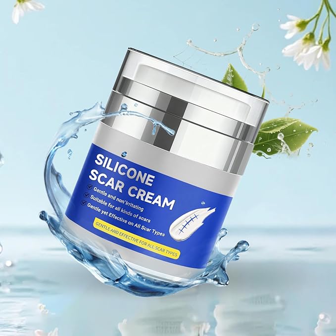 Silicone Scar Cream,Silicone Gel for Scars,Professional Scar Removal Cream for Surgical and Old Scars,Stretch Marks, Old and New Scars