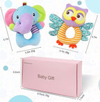 BLOOBLOOMAX Sock rattles for Babies 0-24 Months Baby Animal Foot Finder Educational Toys