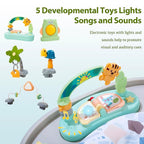 Time Followers® 6-in-1 Baby Activity Center | Jumpers and Bouncers | 4 Stage Grow Stationary Standing Toddler Play Table | Shower Gift | Infant Essential for Baby Ages 6-36Month (Beige)