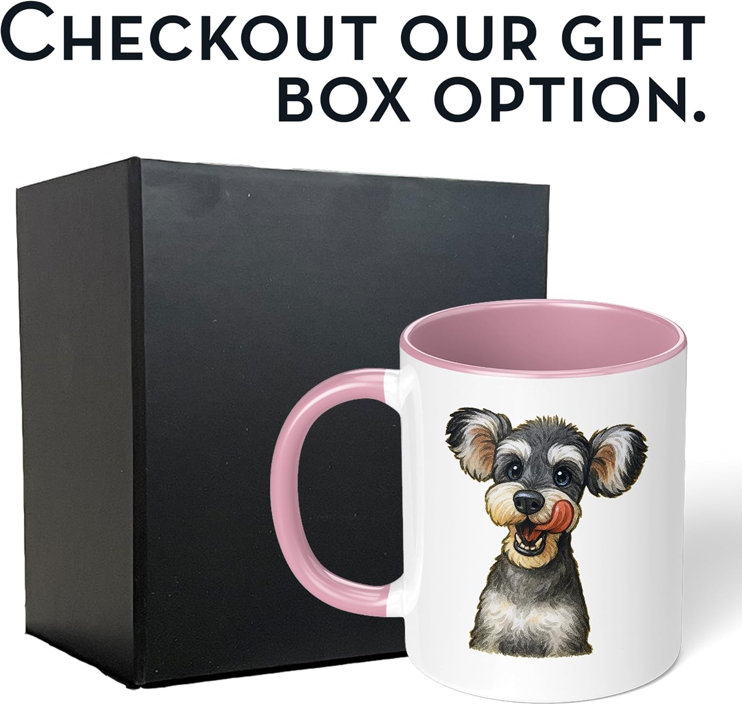 Personalized Coffee Mug, Custom Photo Caricature Gift, Funny Customized Coffee Gift for Men & Women, Custom Mugs with Pictures, Pink 11oz Customized Ceramic Tea Cup