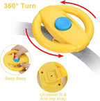 Accmor Stroller Steering Wheel Toy, Pretend Driving Simulated Steering Wheel for Baby Stroller Shopping Carts, Universal Detachable Funny Stroller Shopping Carts Toy Attachment Accessories