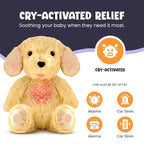 Gemma Joy Bedtime Baby Soothers for Sleep, Cry Activated Heartbeat Stuffed Animal for Baby, Newborn, Calming Light, Lullaby Music, White Noise, Shush and Mother’s Heartbeat - (Puppy, Rechargeable)