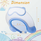 Baby Shower Cap Shield, Shower Cap for Kids, Visor Hat for Eye and Ear Protection for 0-9 Years Old Children, Cute diving goggle Shape Makes The Baby Bath More Fun (Blue)