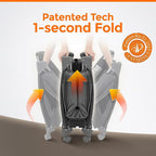 Pamo Babe 1-Second Setup 4-in-1 Playard for Babies - Heavy-Duty Steel Frame for Safe Sleep Space, Portable Crib with Changing Table, Locking Wheels, Breathable Mesh